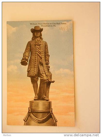 US  -PA - Statue of WILLIAM PENN Philadelphia Pennsylvania   -    D69992