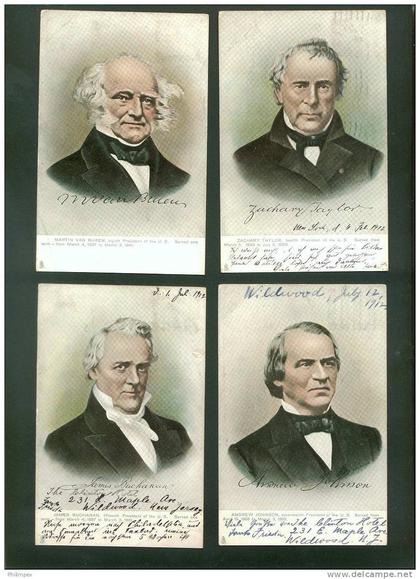 U.S. Presidents Set, 25 Tuck postcards to Germany, used - excellent!