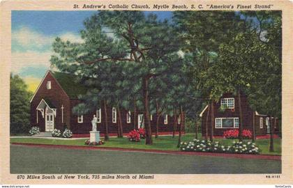 73972907 Myrtle_Beach_South_Carolina_USA St. Andrews Catholic Church Illustratio