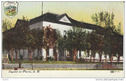 Pierre SD South Dakota, State Capitol Building, c1900s Vintage Postcard