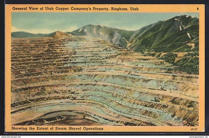 AK Bingham, UT, General View of Utah Copper Company`s Property