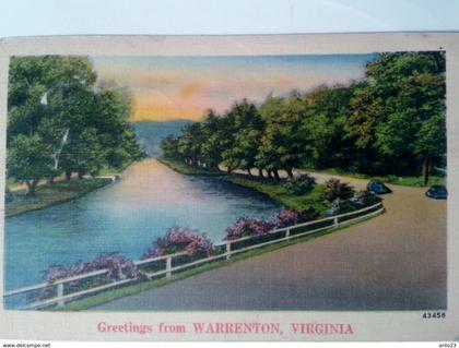 Etats-Unis  VA - Virginia greeting from WARRENTON VIRGINIA