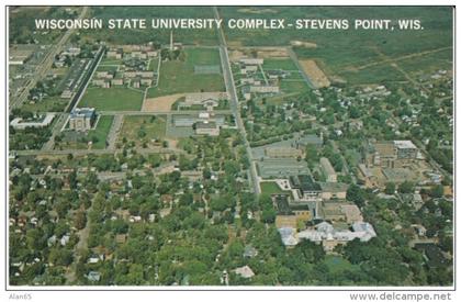 Stevens Point WI Wisconsin, Wisconsin State University Campus, c1960s Vintage Postcard