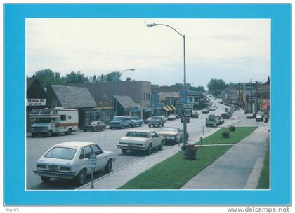 Buffalo WY Wyoming, Street Scene, Autos,  RV Camper, on c1980s Vintage Postcard