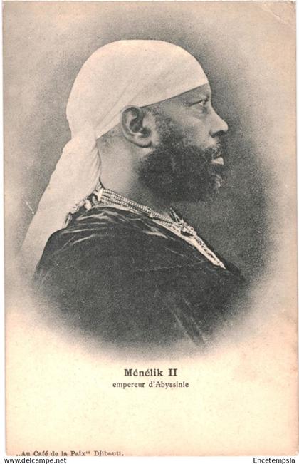 CPA Carte Postale  Ethiopie  Ménélik Empereur d'Abyssinie début 1900 VM87646ok