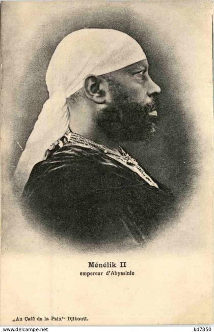 Ethiopie - Menelik II empereur d Abyssinie