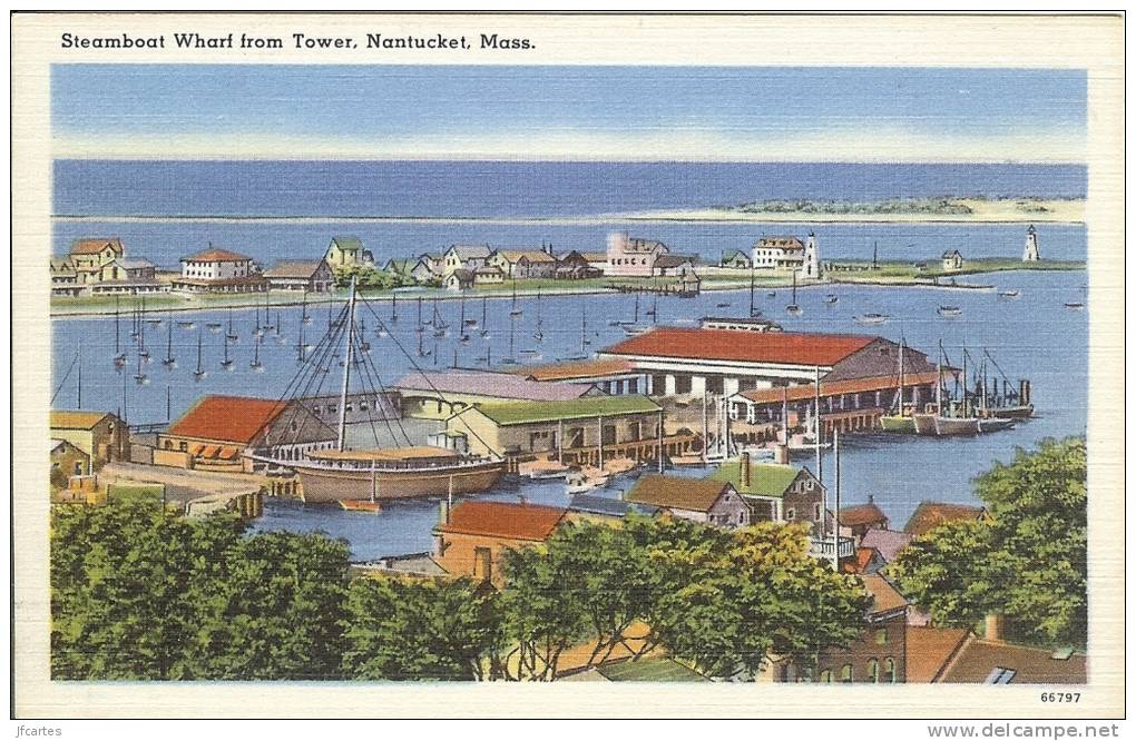 Etr - USA - NANTUCKET - Steamboat Wharf from Tower