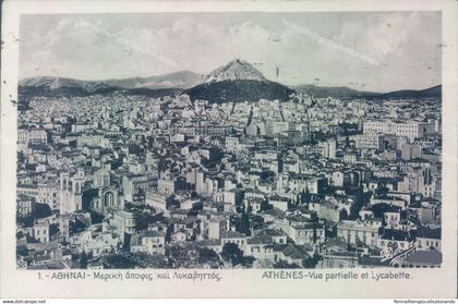 ag427 cartolina athenes atene grecia