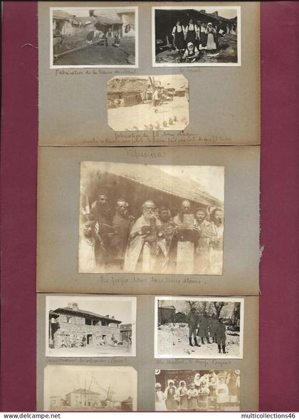 171123 - MILITARIA GUERRE 14 18 - PHOTOS CIRCA 1917 - MACEDOINE VELUSINA cantonnement infirmier pope rouet