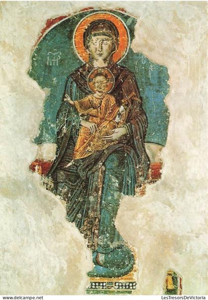 MACEDOINE DU NORD - Madonna and Child - fresco in the church of St Sofija - 11th century - Carte Postale