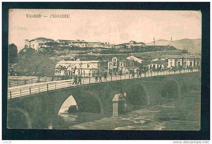 83146 / SKOPJE / Skopie - USKUB Tyrkey - Panorama Moscue Bridge Macedonia Macedoine Mazedonien PC AK postcard