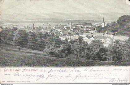 ao106 cartolina grusse aus amstetten 1905