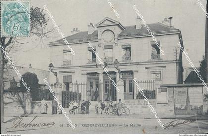 ci16 cartolina  gennevilliers la mairie francia france