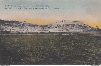 Uskub (Skopje) - Vue du Nord sur la Forteresse du Car Douchan