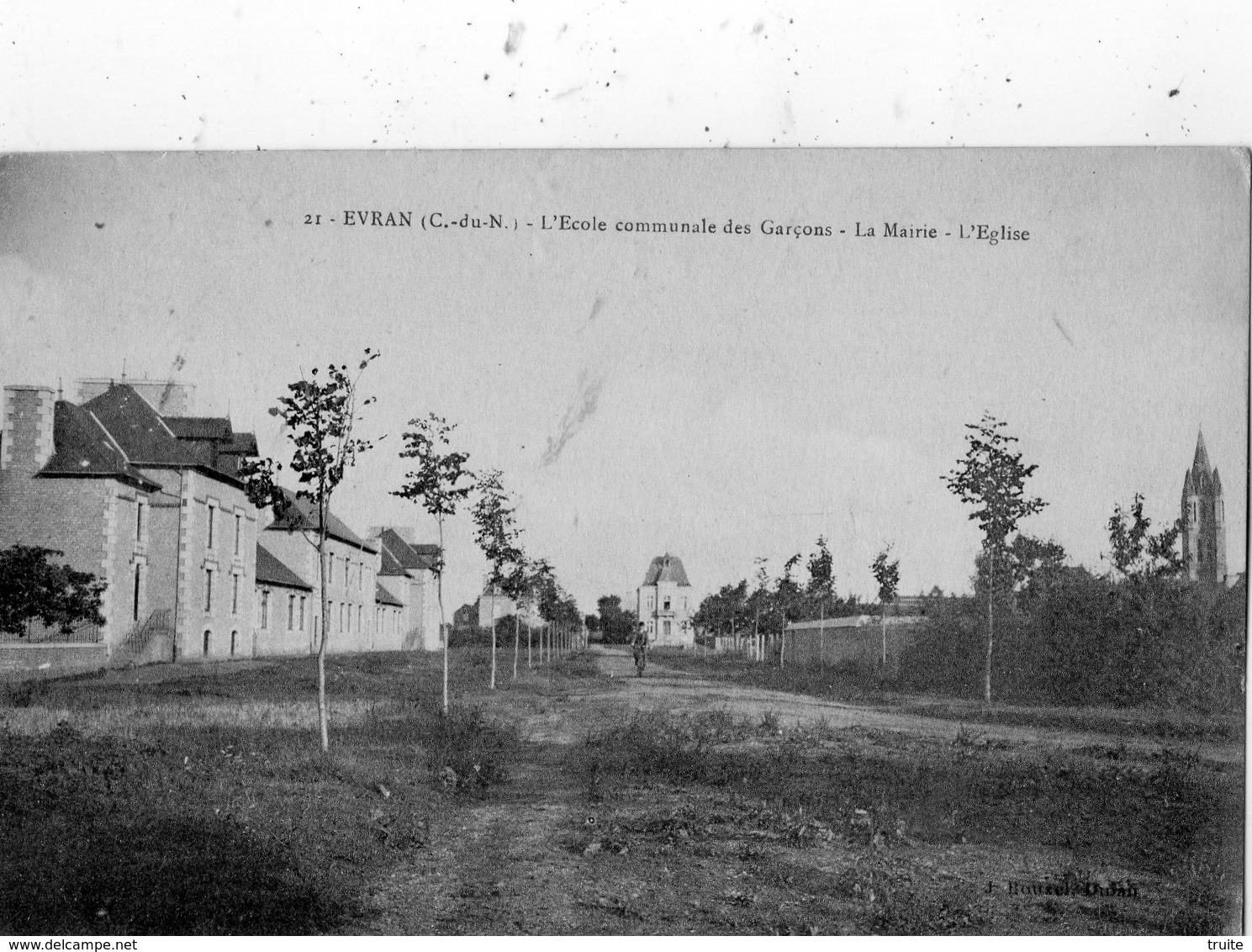 EVRAN L'ECOLE COMMUNALE DES GARCONS LA MAIRIE L'EGLISE