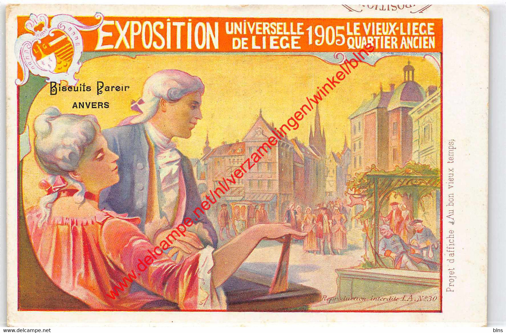 Exposition Universelle de Liege 1905 - Biscuits Parein - Liège