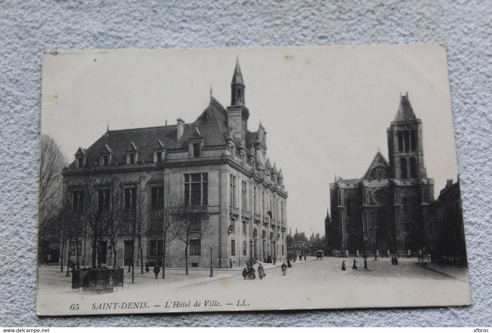 F134, Cpa 1908, Saint Denis, l'hôtel de ville, Seine saint Denis 93