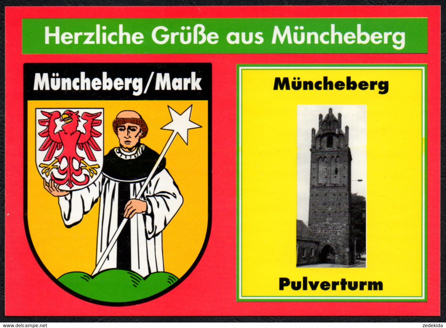 F2149 - TOP Müncheberg - Aufkleber Postkarte - Mobilhandel Rößler