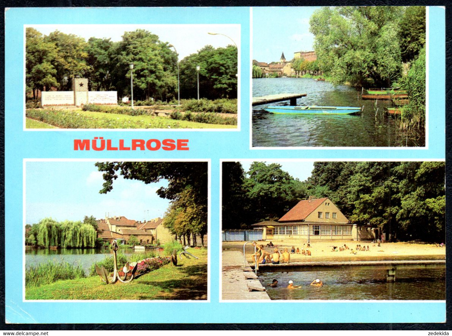 F7429 - Müllrose - Freibad Ehrenmal Strand Bad - Bild und Heimat Reichenbach