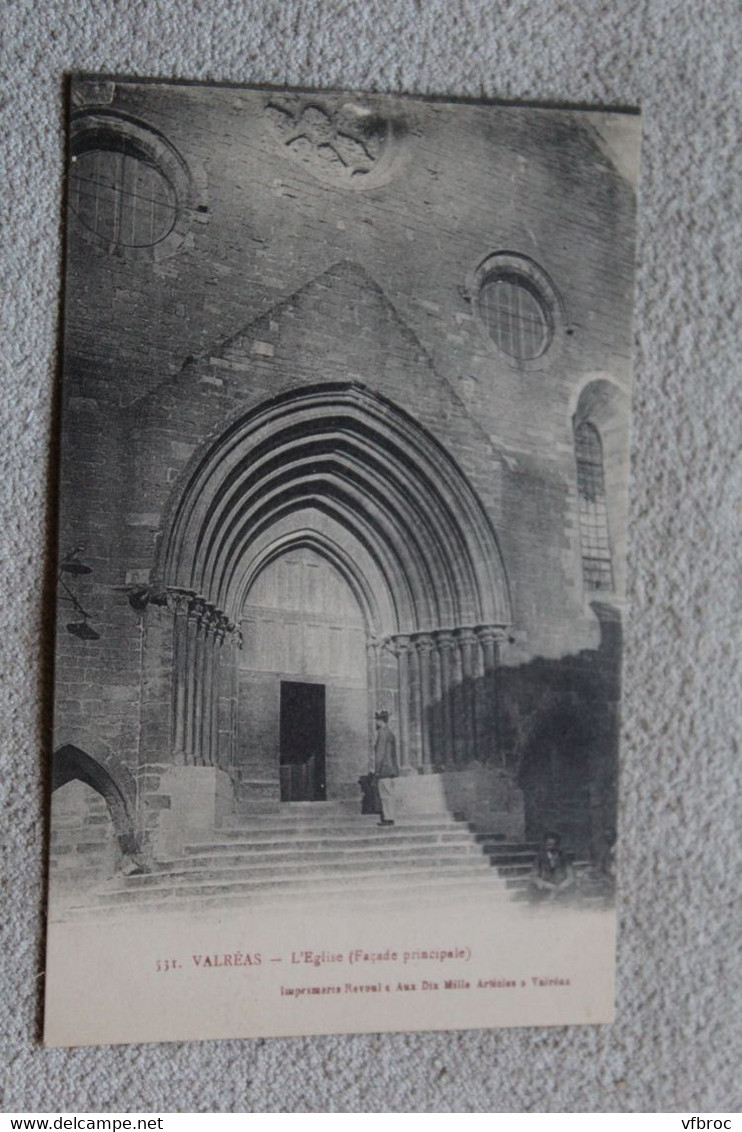 F91, Valréas, l'église, façade principale, Vaucluse 84