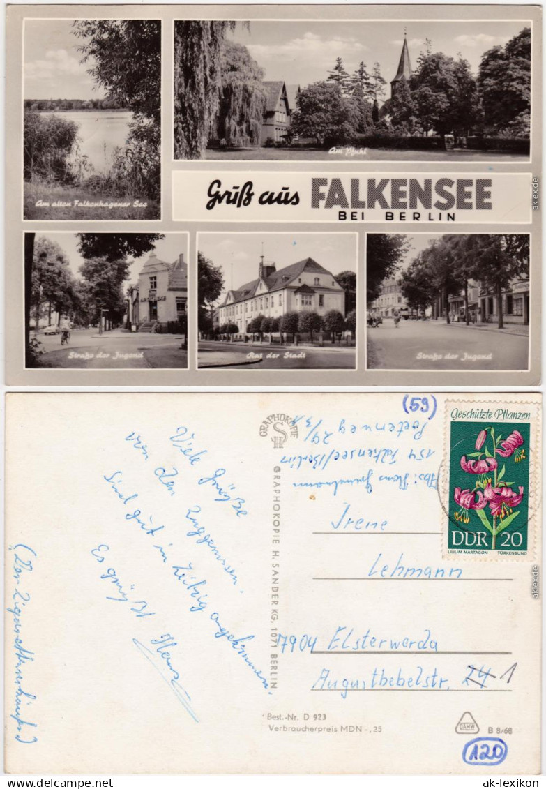 Falkensee  Falkenhagener See, am Pfuhl, Rat der Stadt, Straße der Jugend 1968