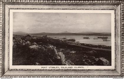 Falkland Islands, PORT STANLEY, Panorama (1910s) Postcard