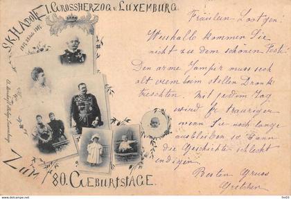 Luxembourg famille Grand Ducale 80 Geburtstage 1897 oblitération