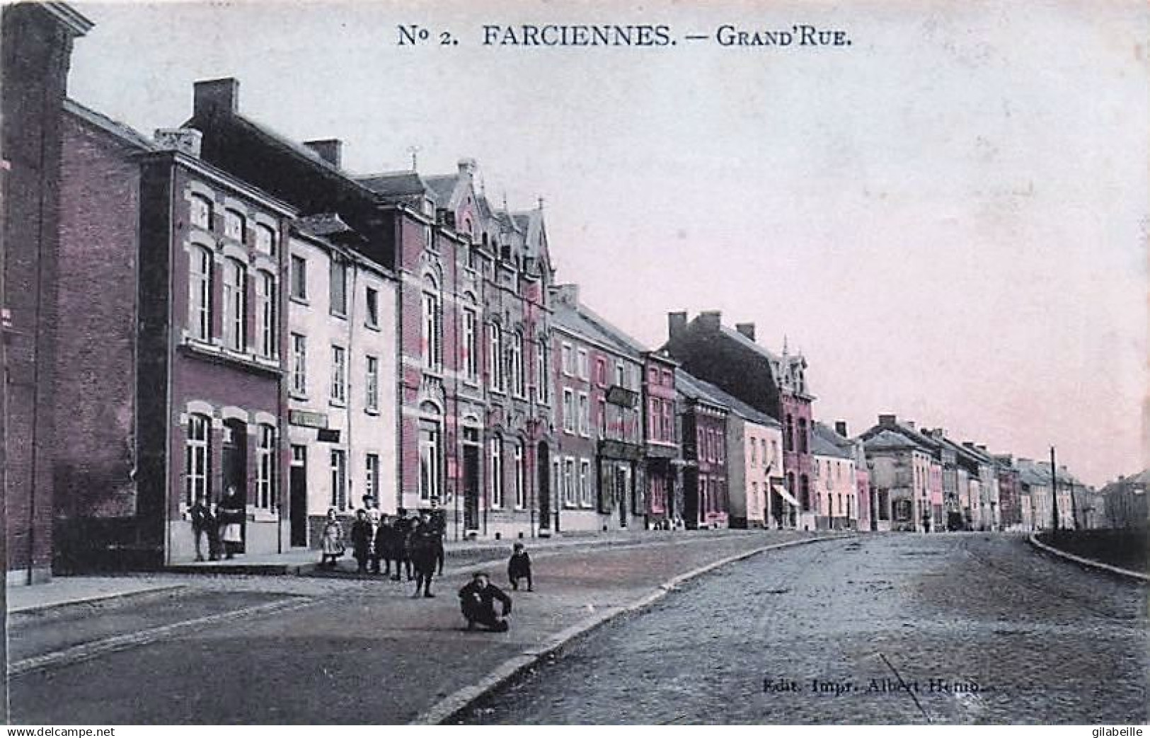 FARCIENNES - grand rue - 1908