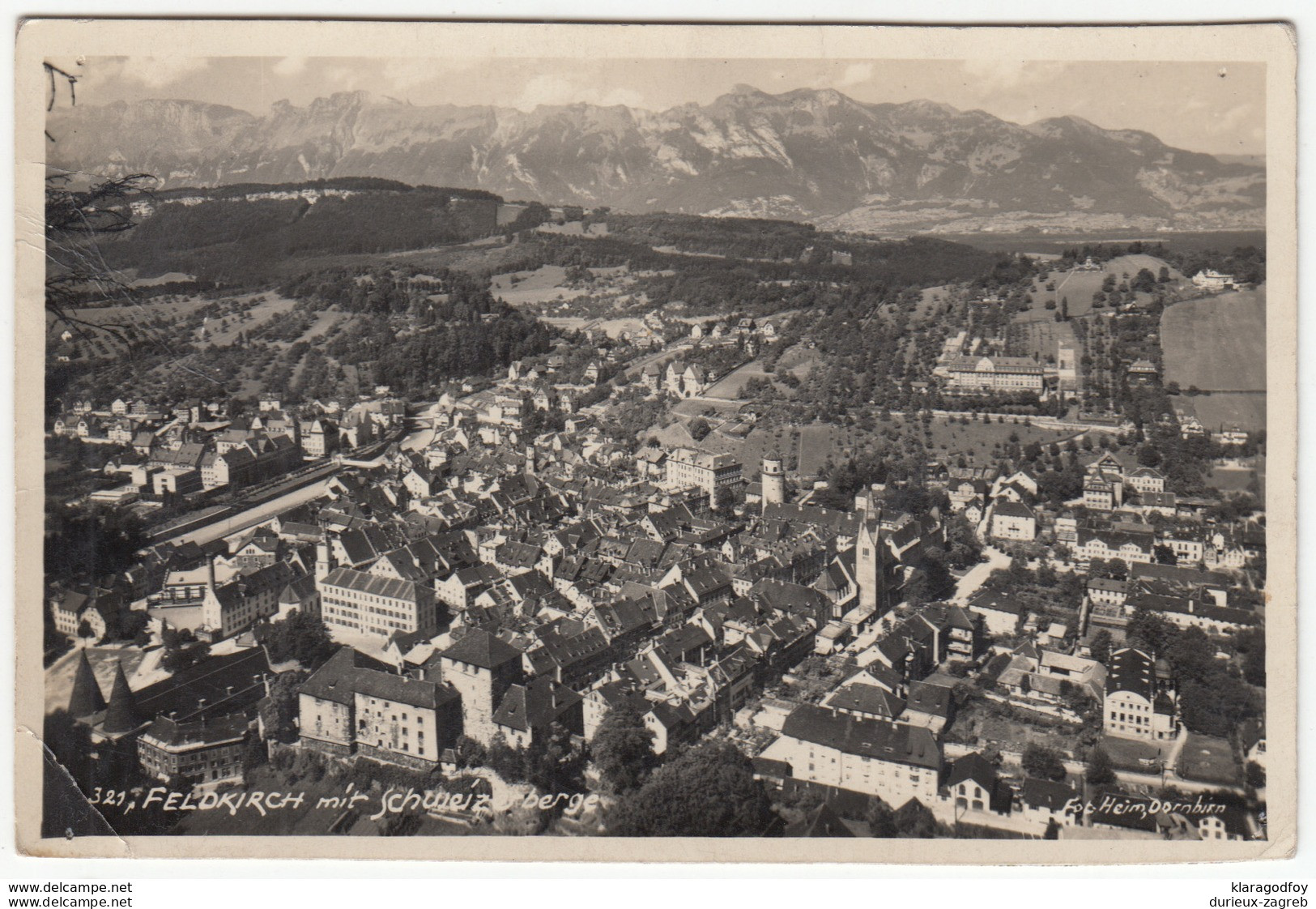 Feldkirch old postcard travelled b171025