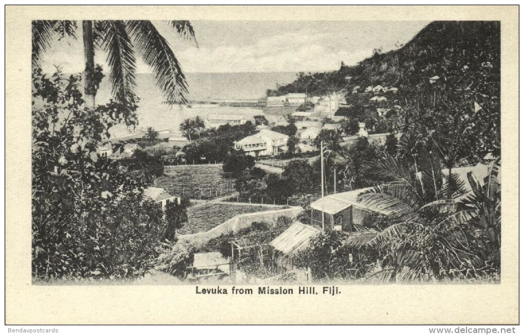 fiji islands, LEVUKA, Panorama from Mission Hill (1910s) Robbie and Company