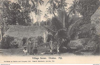 Fiji - OVALAU - Village scene - Publ. Robbie and Company Ltd.