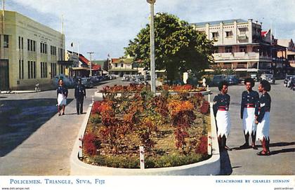 Fiji - SUVA - Policemen, Triangle - Publ. Charles Stinson 21