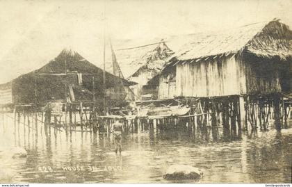 philippines, JOLO, Native Stilt Houses (1910s) RPPC Postcard