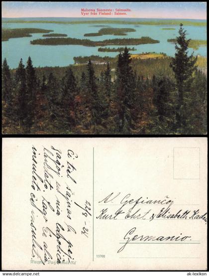 Finnland / Suomi Maisema Suomesta: Saimaalta. Vyer från Finland: Saimen. 1924