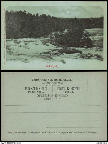 Postcard Imatra Wallinkoski. Karelien 1900  Finnland Soumi