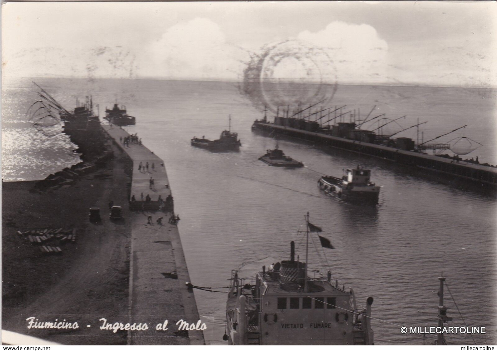 # FIUMICINO: INGRESSO AL MOLO  - 1959