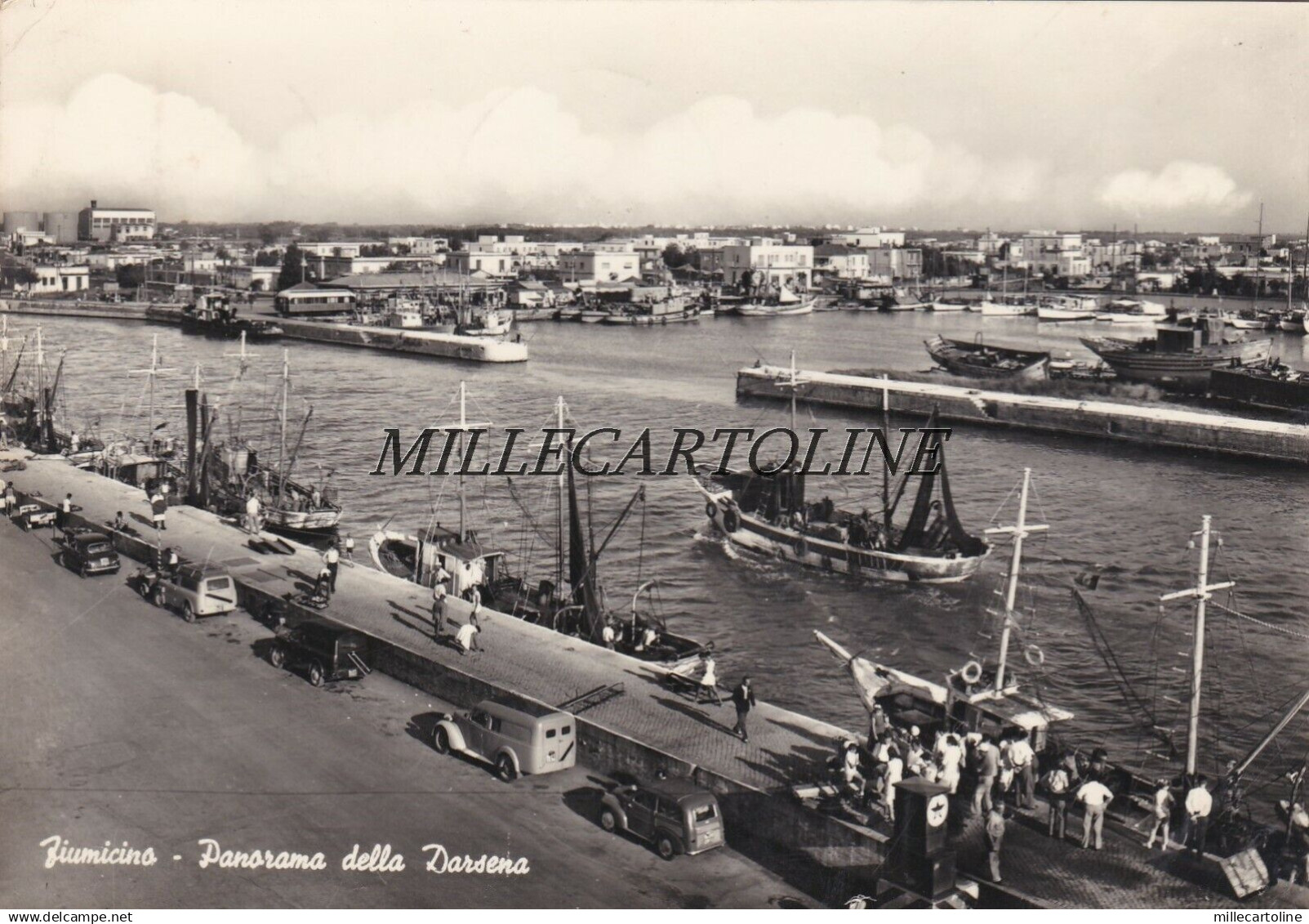 FIUMICINO:  Panorama dalla darsena    1959