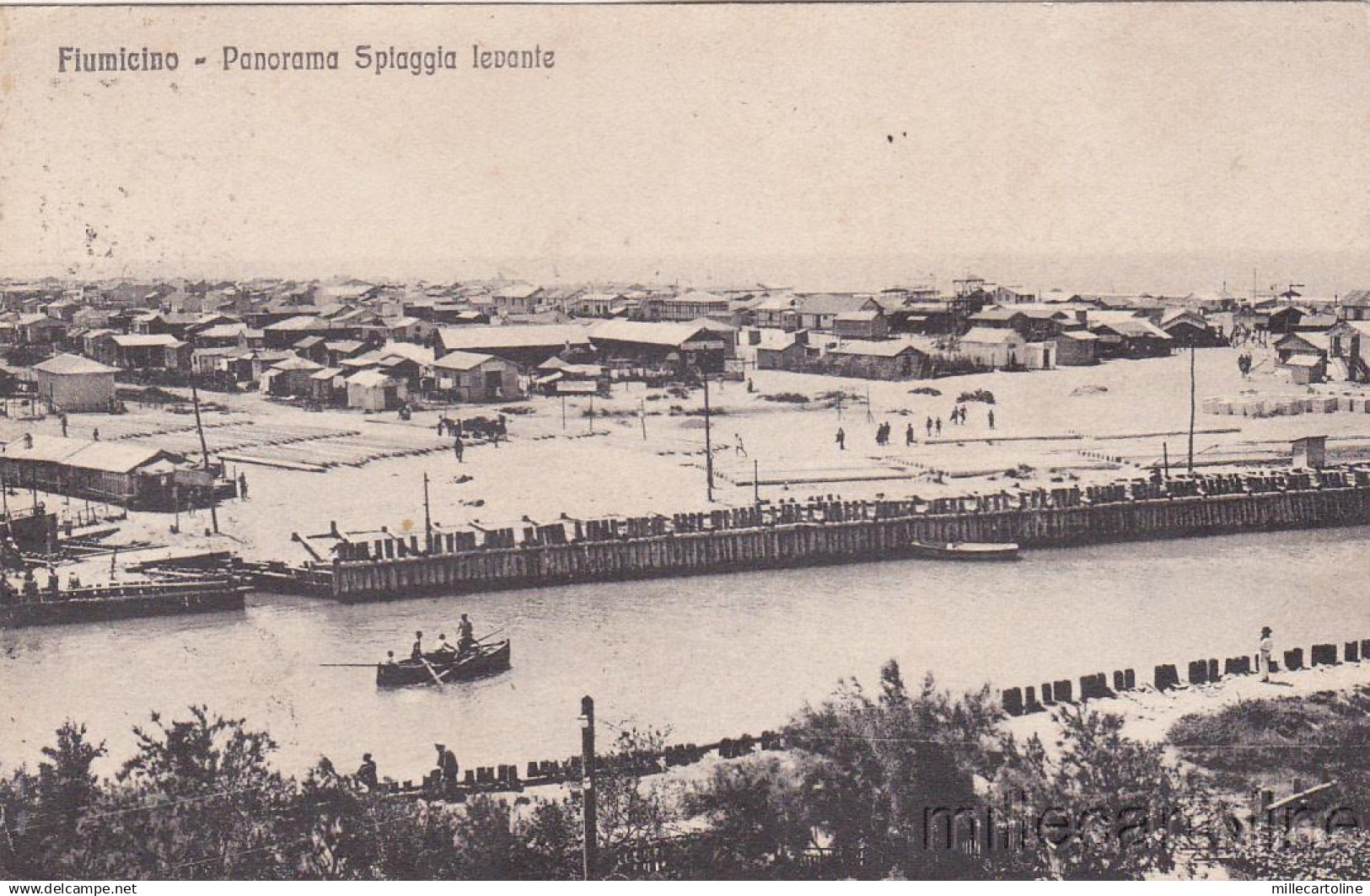 * FIUMICINO - Panorama Spiaggia Levante 1925