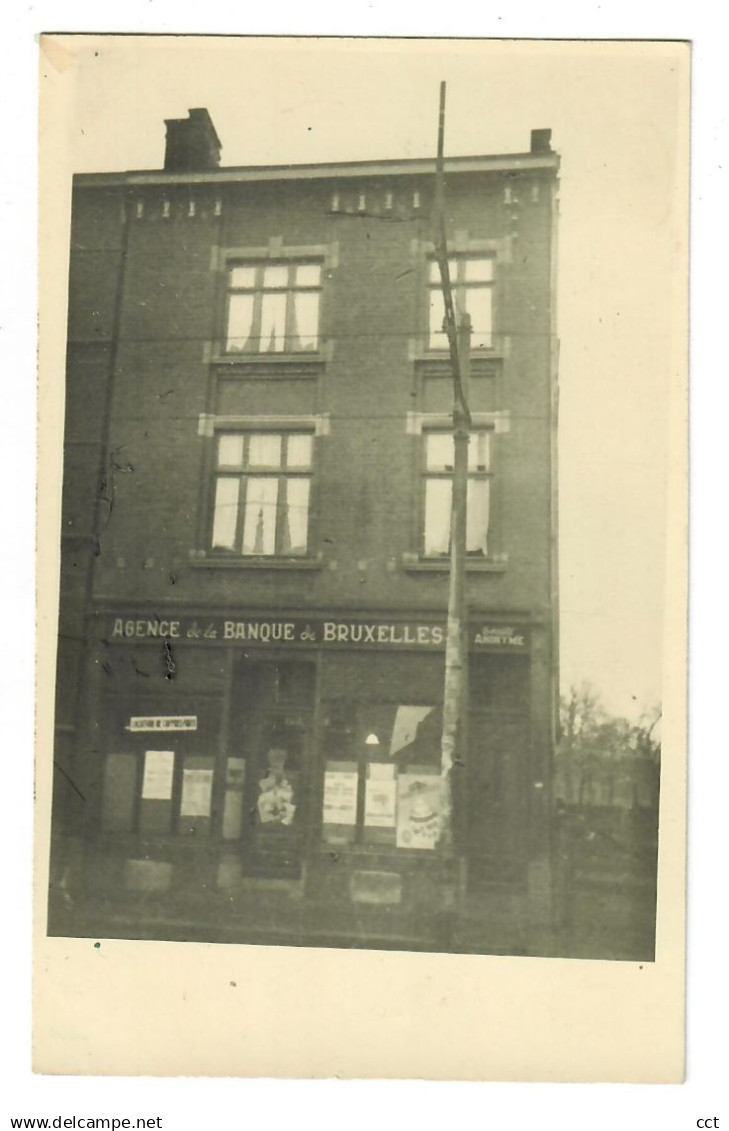 Fléron  CARTE PHOTO   de l'agence de la banque de Bruxelles