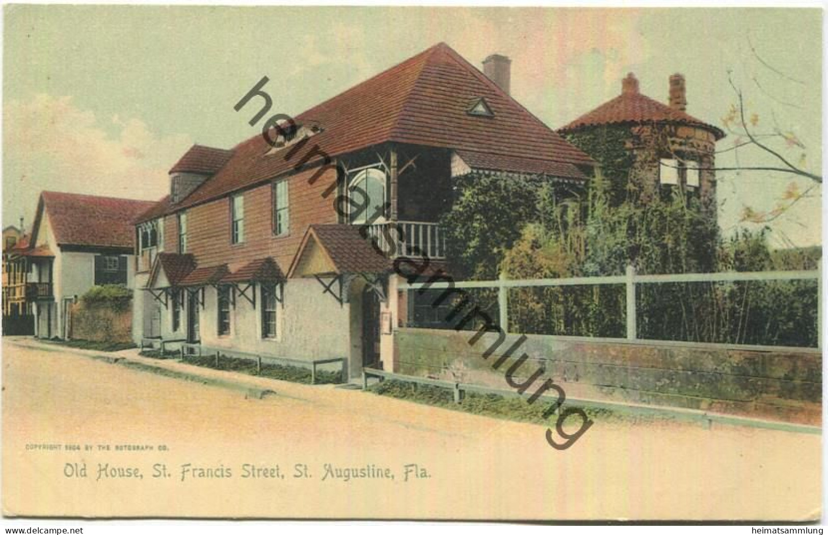 Florida - St. Augustine - Old House - St. Francis Street - Edition The Rotograph Co. N. Y. City 1904