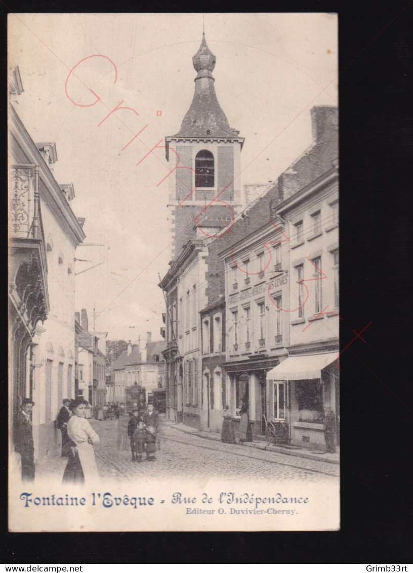 Fontaine-L'Evêque - Rue de l'Indépendance - postkaart