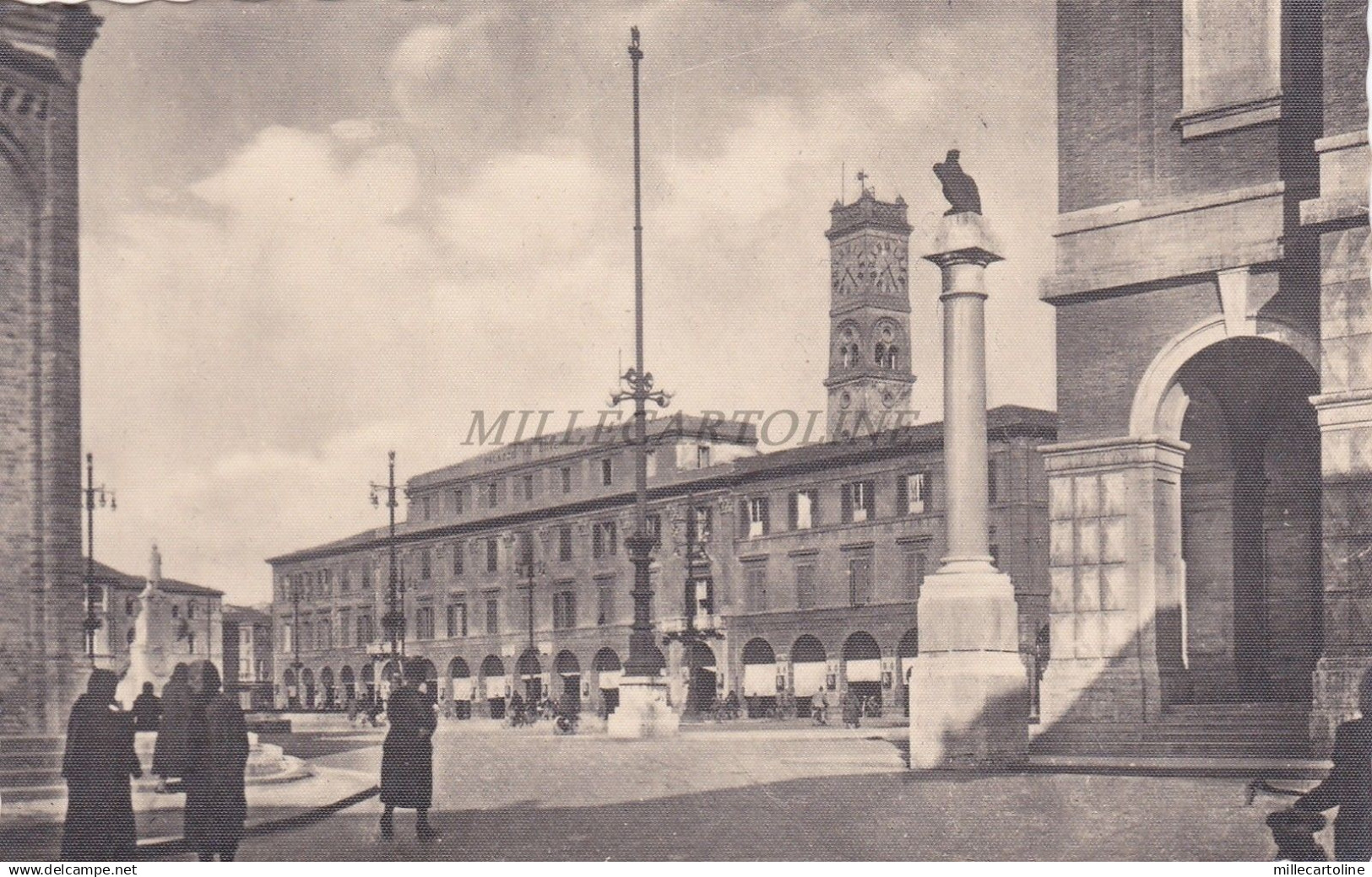 * FORLI' - Piazza Aurelio Saffi 1945 Fotocartolina Forlì