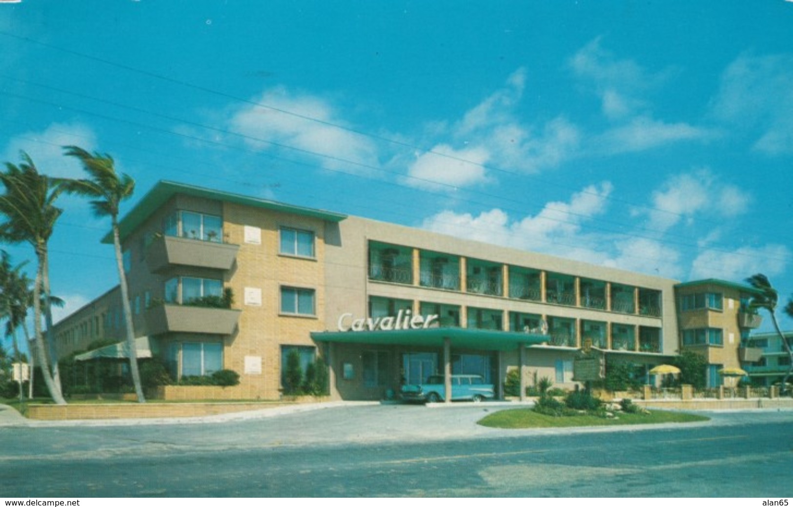 Fort Lauderdale Florida, Cavalier Motel, Ocean Front Lodging, Auto, c1950s Vintage Postcard