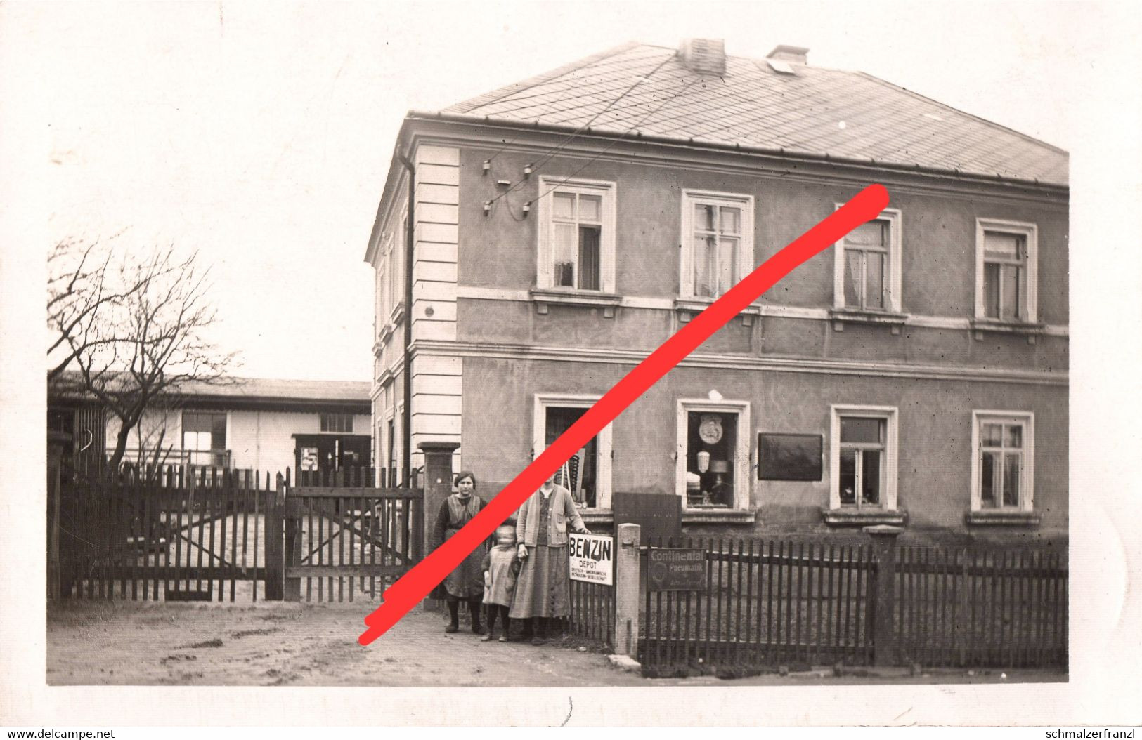 Foto AK Lampertswalde Gehöft Haus Tankstelle ? a Quersa Weißig Mühlbach Schönfeld Schönborn Großenhain Thiendorf Ortrand