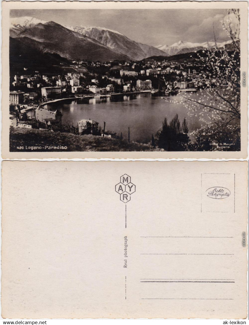 Foto Ansichtskarte Paradiso Lugano-Paradiso 1930