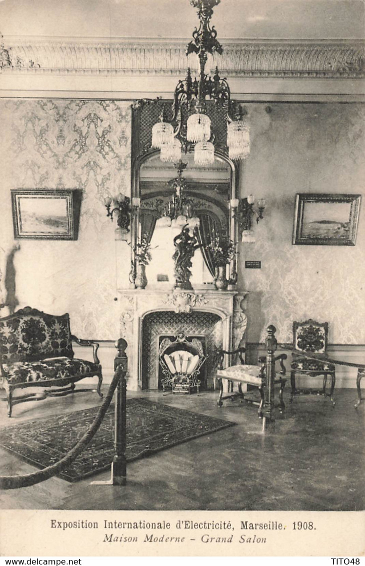 France (13 Marseille) - 1908 - Exposition Internationale d'Electricité - Maison Moderne - Grand Salon