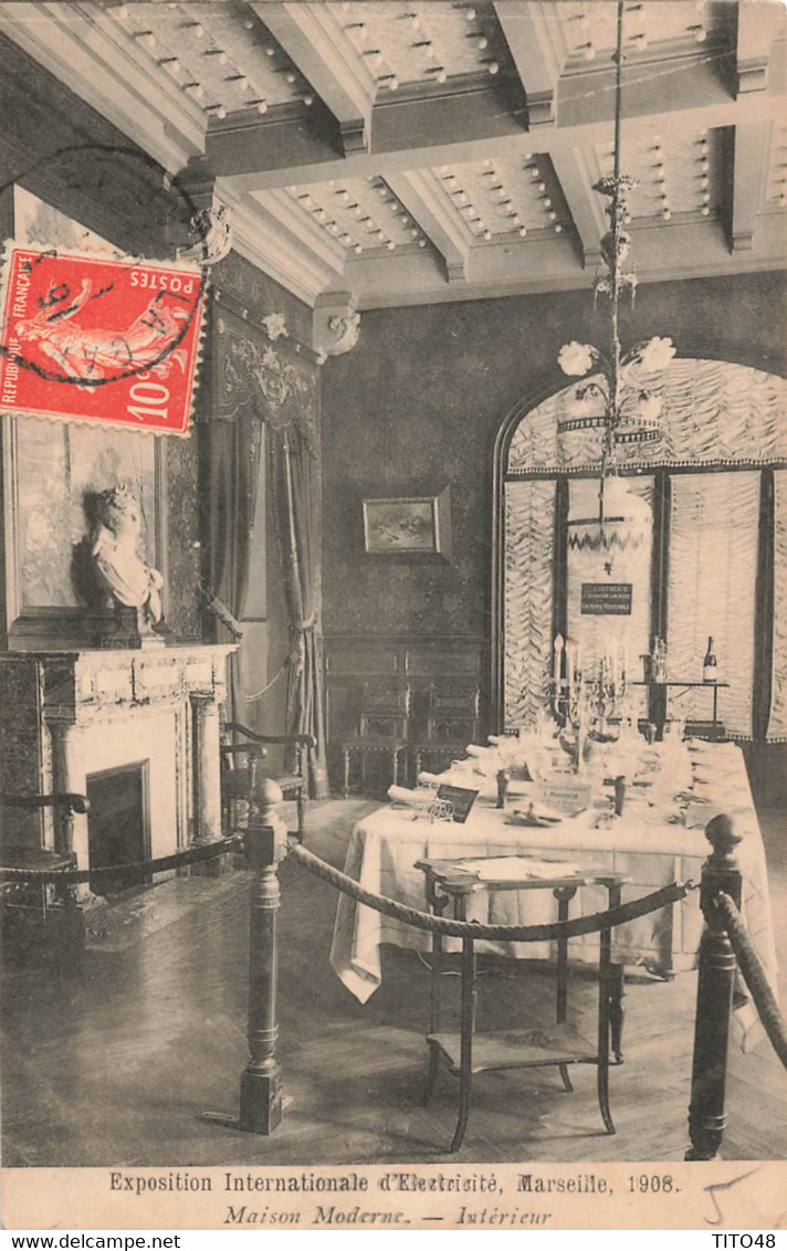 France (13 Marseille) - Exposition Internationale d'Electricité 1908 - Maison Moderne - Intérieur