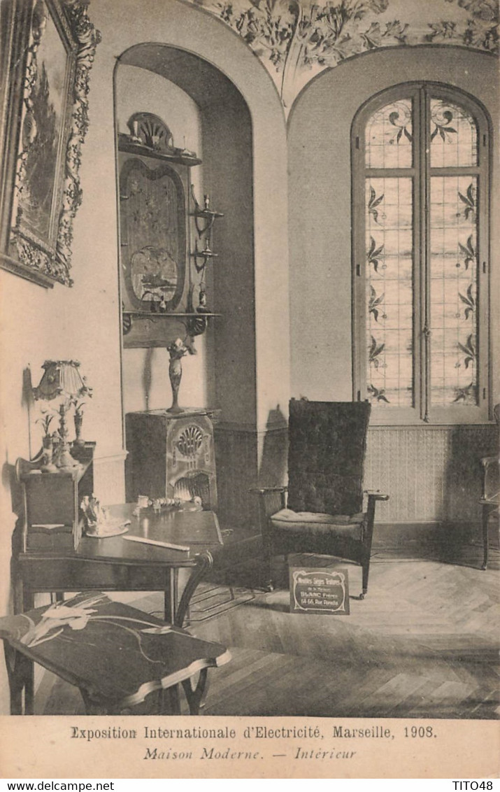 France (13 Marseille) - Exposition Internationale d'Electricité 1908 - Maison Moderne - Intérieur