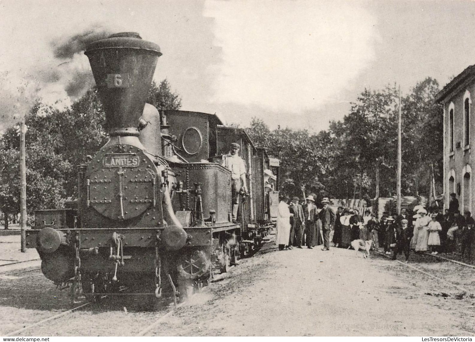 FRANCE - Gare de Sabres - Ligne Sabres - Marqueze - Animé - Carte Postale Ancienne