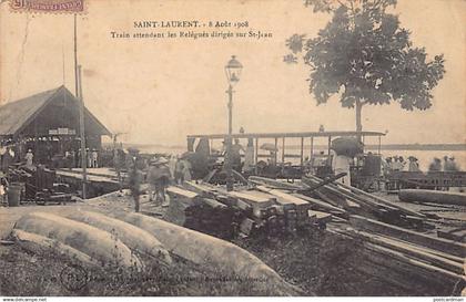 Guyane - SAINT LAURENT DU MARONI - Train attendant les Relégués dirigés sur St-Jean le 8 août 1908 - Ed. Pérez et Lévy 8